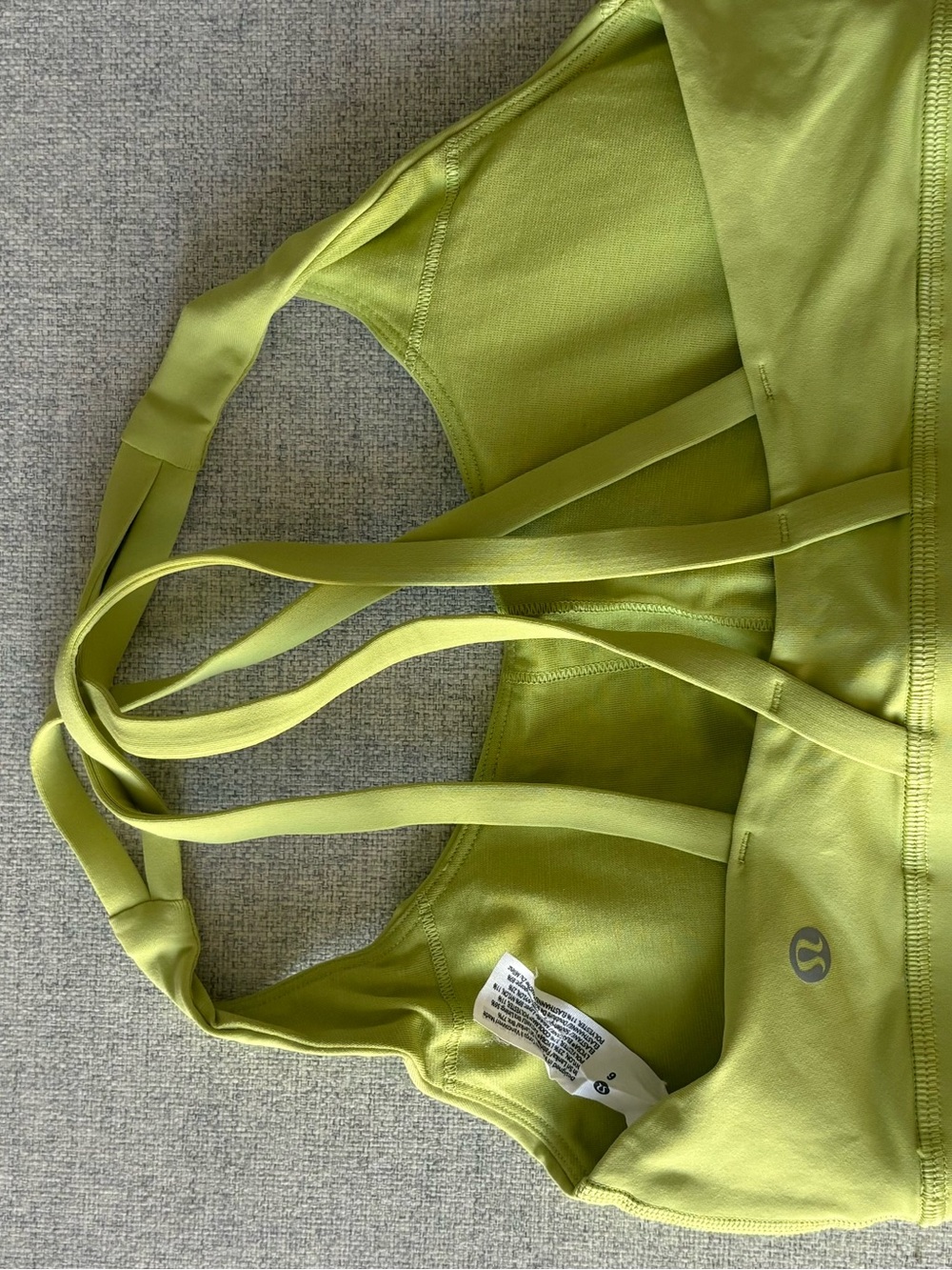 lululemon athletica Lime Green Strappy Sports Bra